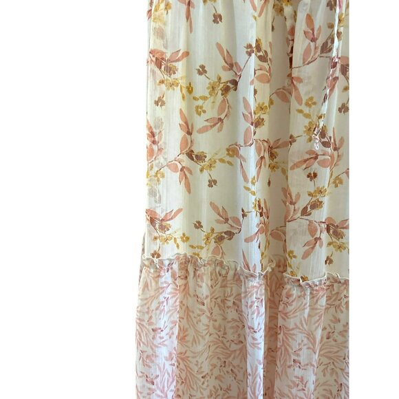 Anthropologie Drew Women's Romantic Floral Halter Maxi Dress Medium Light Flowy - Picture 3 of 6